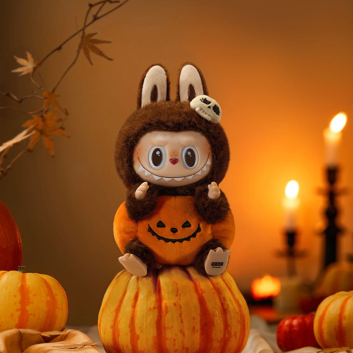 LABUBU Happy Halloween Party Series-Sitting Pumpkin Vinyl Plush Pendant | XMS720865 Pendant | XMS720865