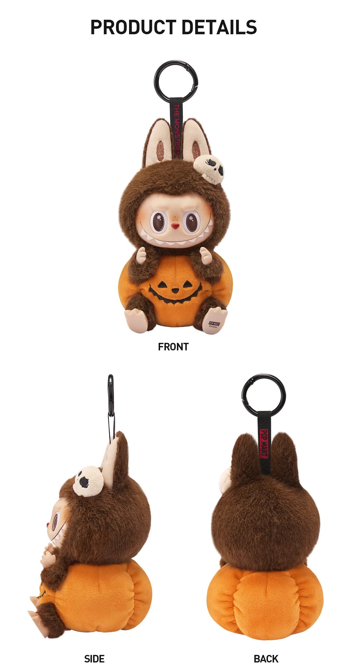 LABUBU Happy Halloween Party Series-Sitting Pumpkin Vinyl Plush Pendant | XMS720865 Pendant | XMS720865
