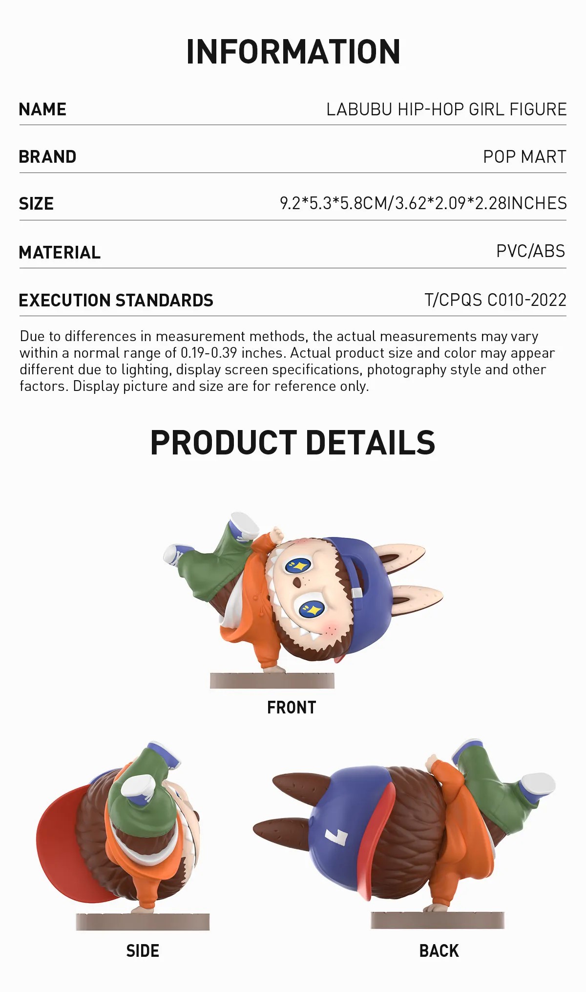 LABUBU Hip-hop Girl Figure | MAR721698 Figure | MAR721698