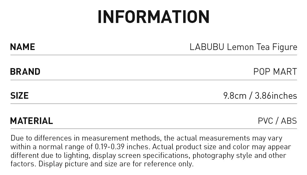 LABUBU Lemon Tea Figure | JAK382740 Figure | JAK382740