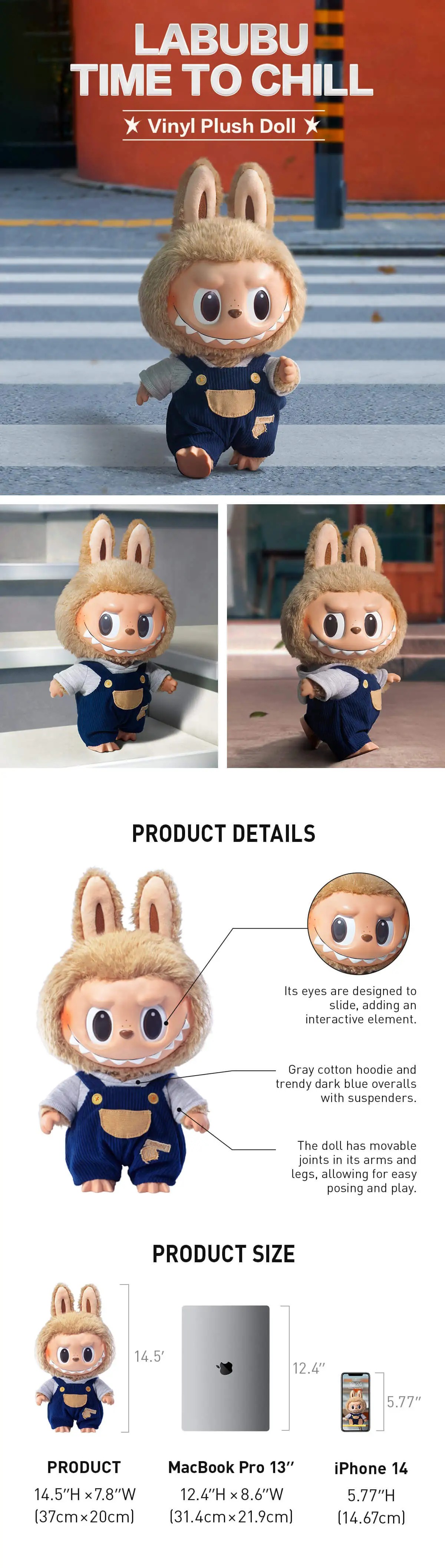 LABUBU Time to chill-Vinyl Plush Doll | DAY984357 Doll | DAY984357