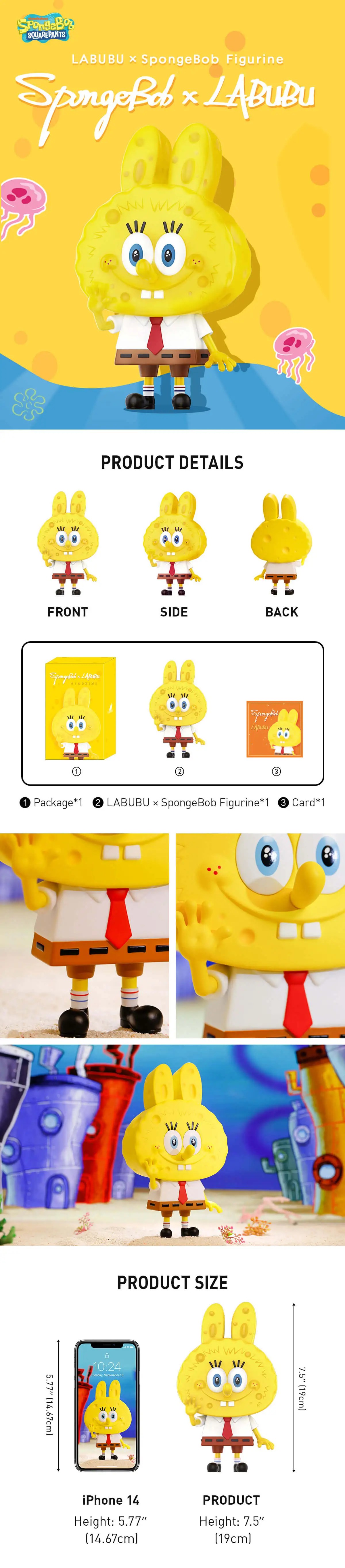 LABUBU x SpongeBob Figurine | EXG265149 Figure | EXG265149
