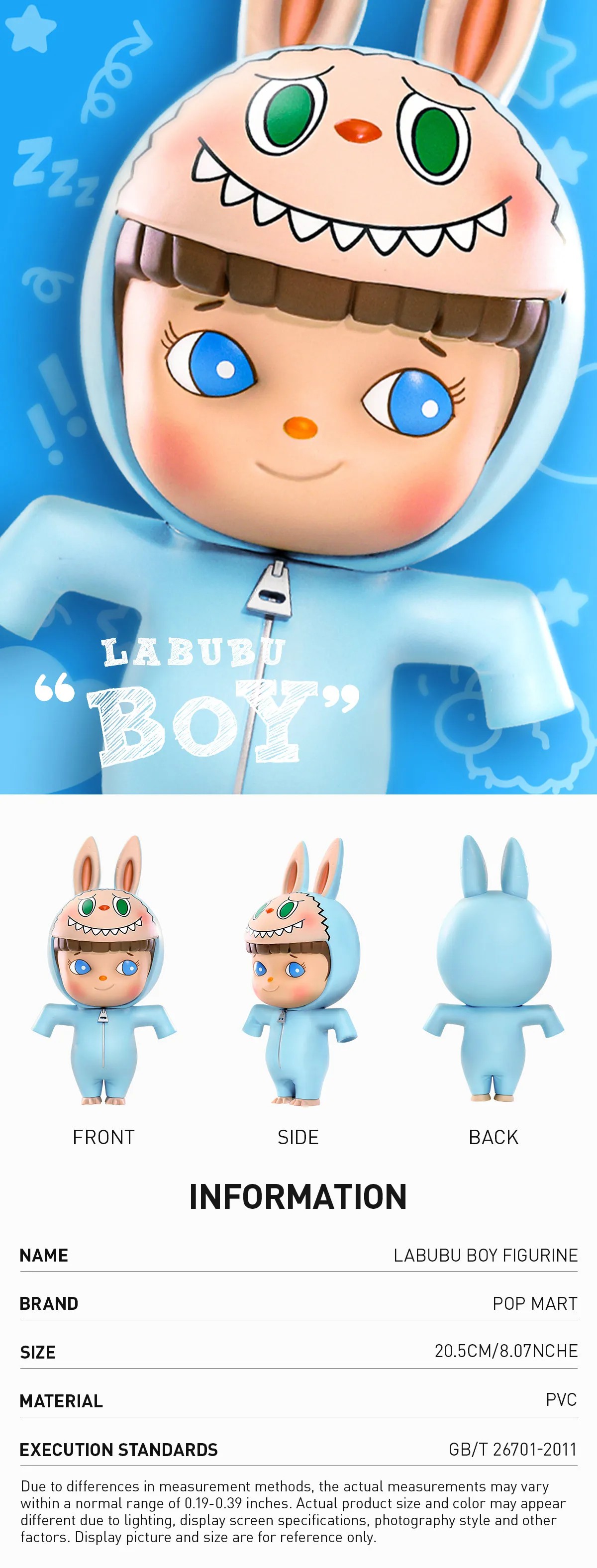 LABUBU Boy Figurine | OWT578201 Figure | OWT578201