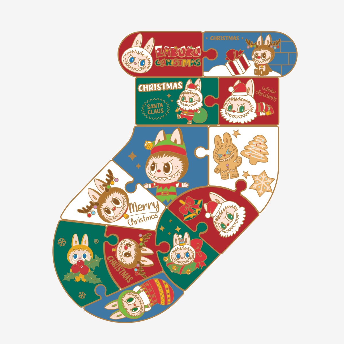 LABUBU Christmas Fridge Magnet 12pcs | JKV605137 Fridge Magnet | JKV605137