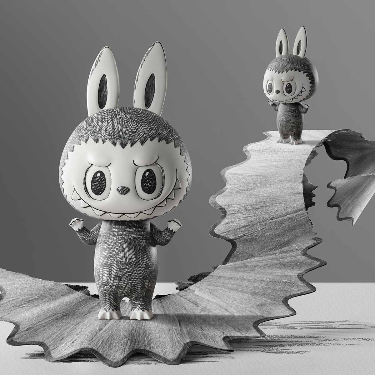 LABUBU MEGA LABUBU 400% Sketch | VXI248730 Mega | VXI248730