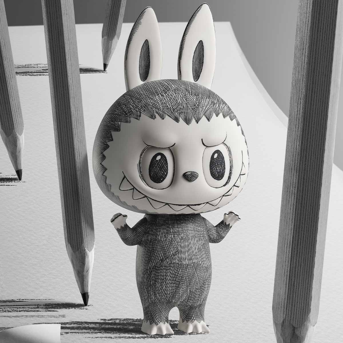 LABUBU MEGA LABUBU 400% Sketch | VXI248730 Mega | VXI248730
