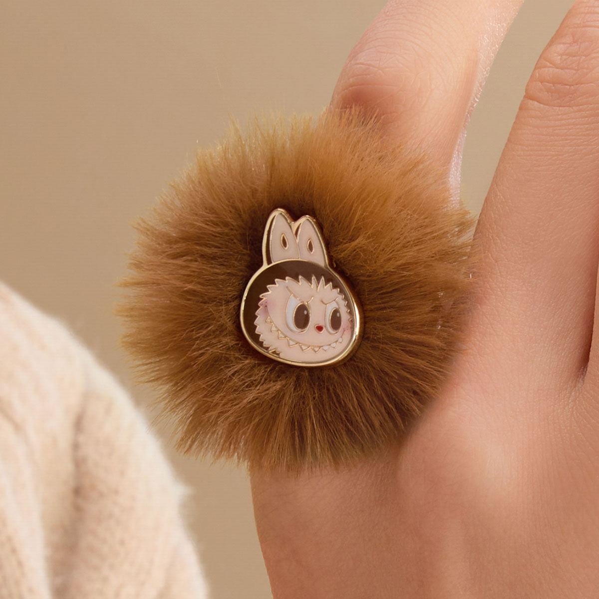LABUBU Warm Fluffy Holiday Series-LABUBU Pompom Ring | TIU958407 Ring | TIU958407