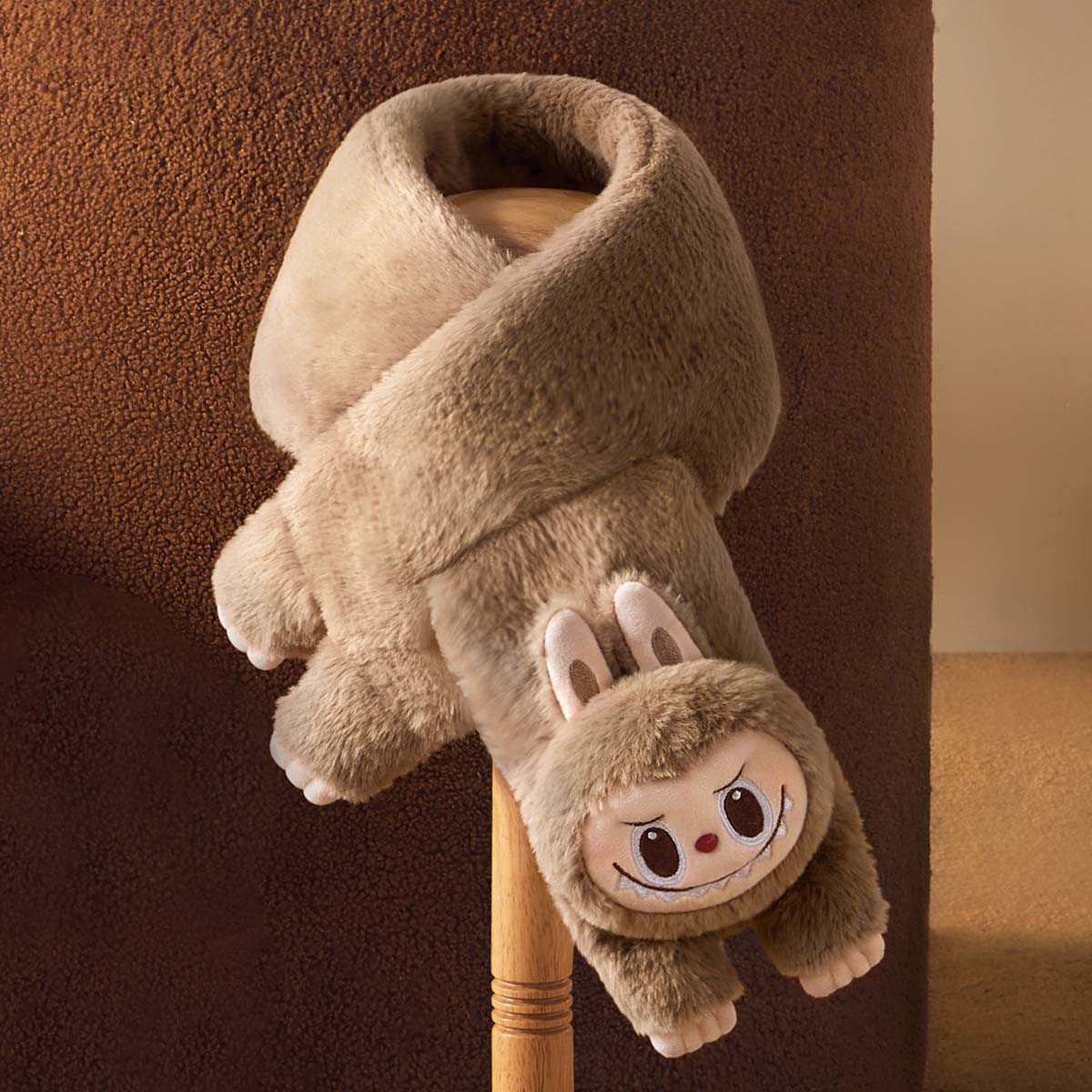 LABUBU Warm Fluffy Holiday Series- LABUBU Plush Scarf | EVJ309754 Scarf | EVJ309754