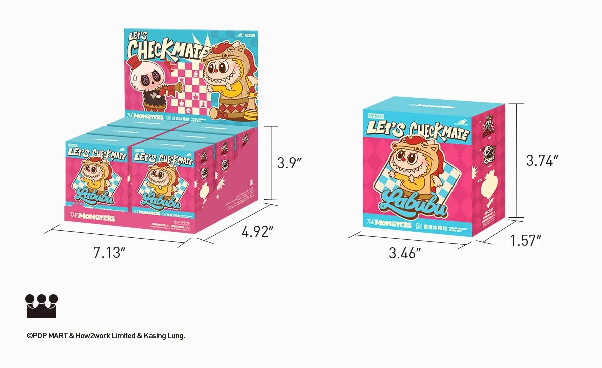 THE MONSTERS Let's Checkmate Series-Fridge Magnet Blind Box USA 54903SACJ