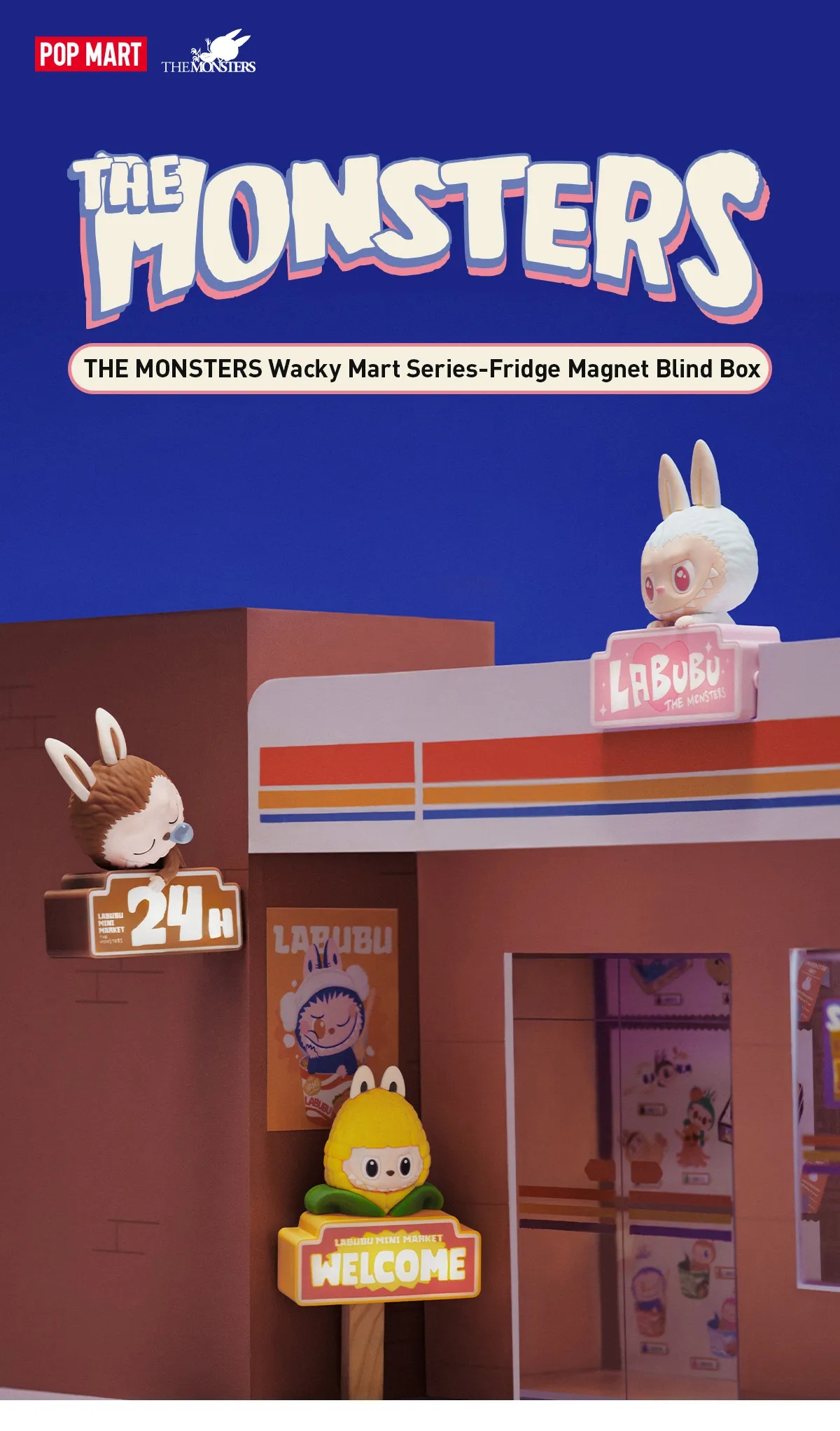 THE MONSTERS Wacky Mart Series-Fridge Magnet Blind Box USA 21379LOZC